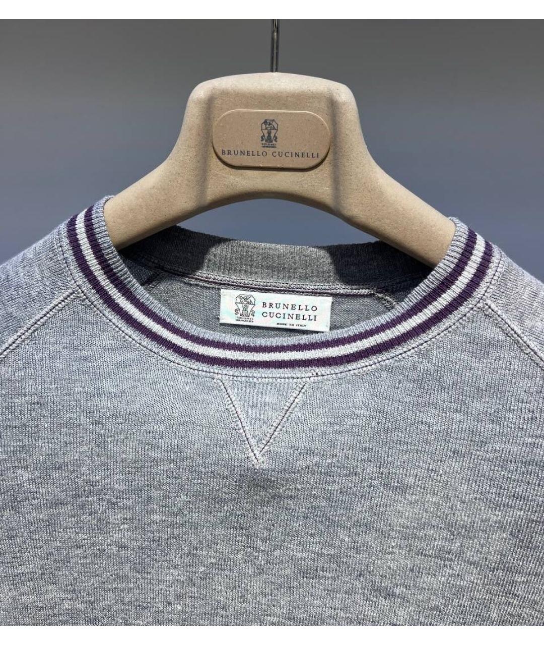 BRUNELLO CUCINELLI Серый джемпер / свитер, фото 3