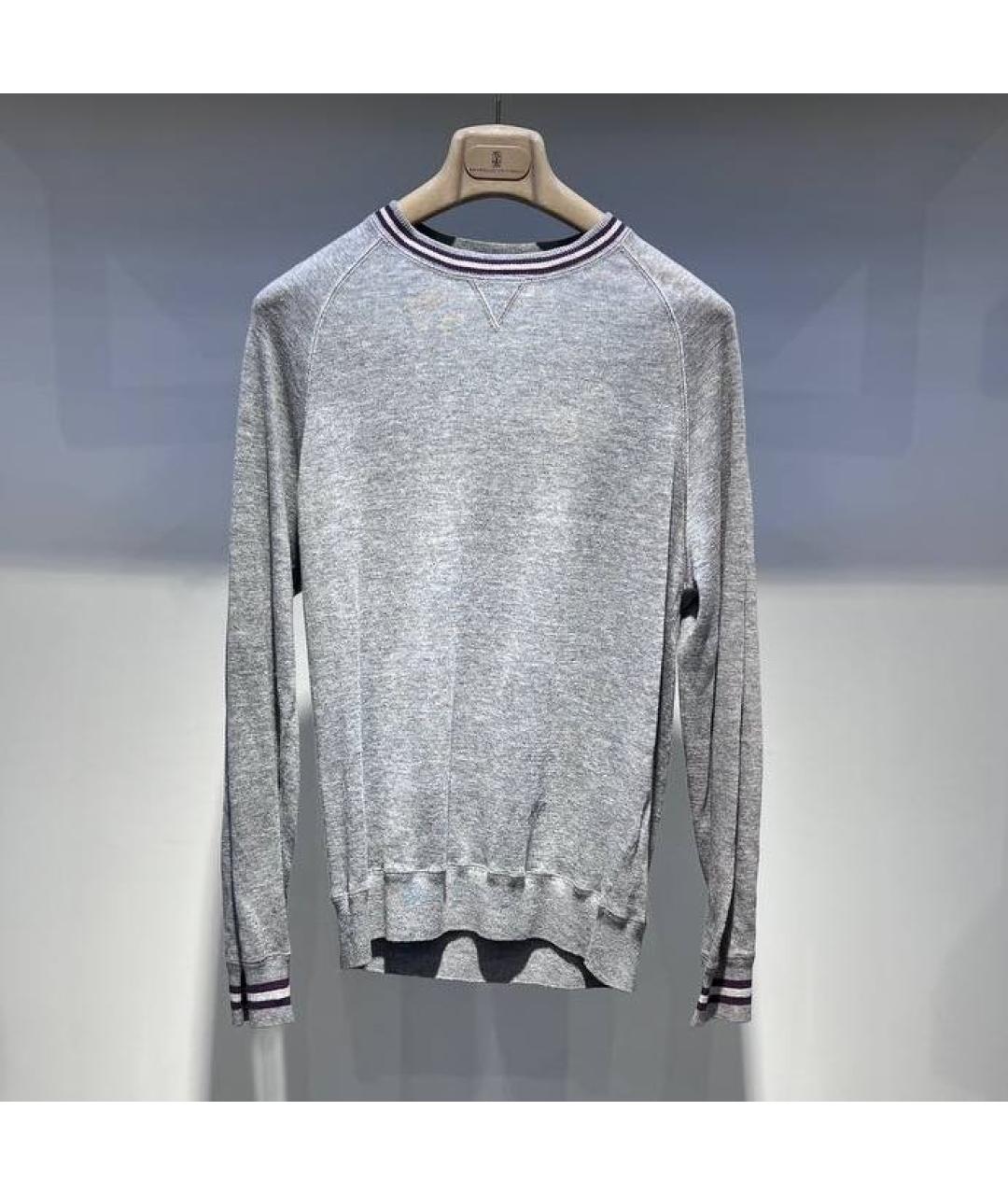 BRUNELLO CUCINELLI Серый джемпер / свитер, фото 4