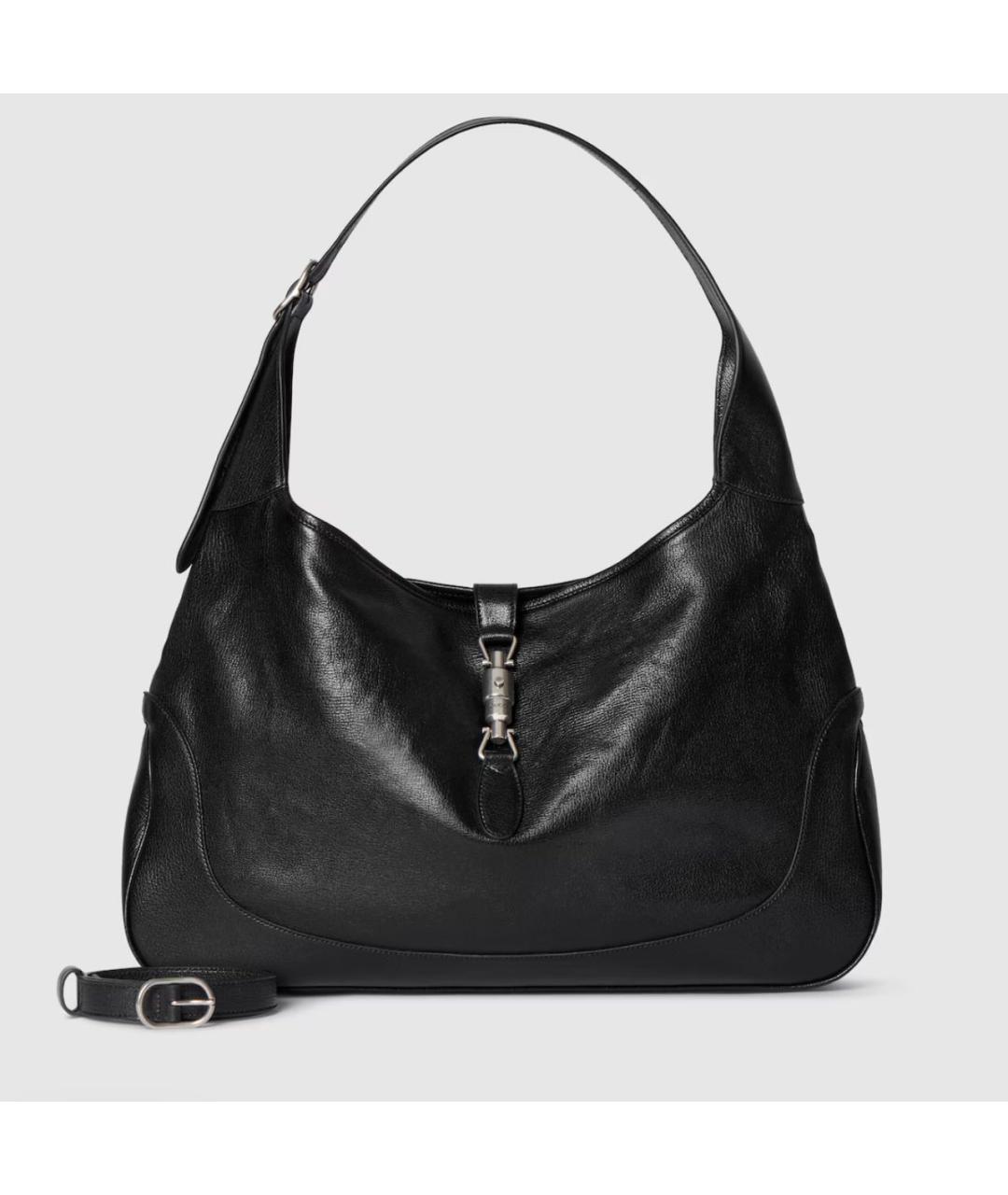 GUCCI Черная кожаная сумка тоут, фото 3