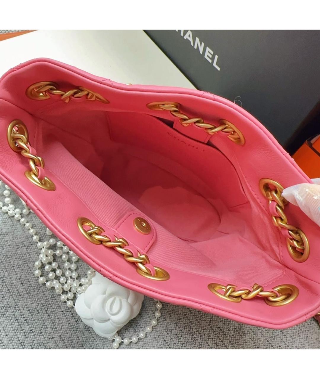 CHANEL Розовая кожаная сумка через плечо, фото 5