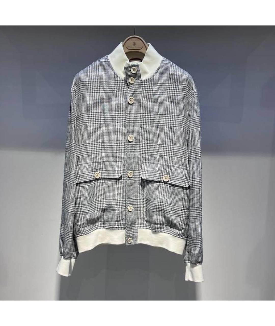 BRUNELLO CUCINELLI Серая шерстяная куртка, фото 2