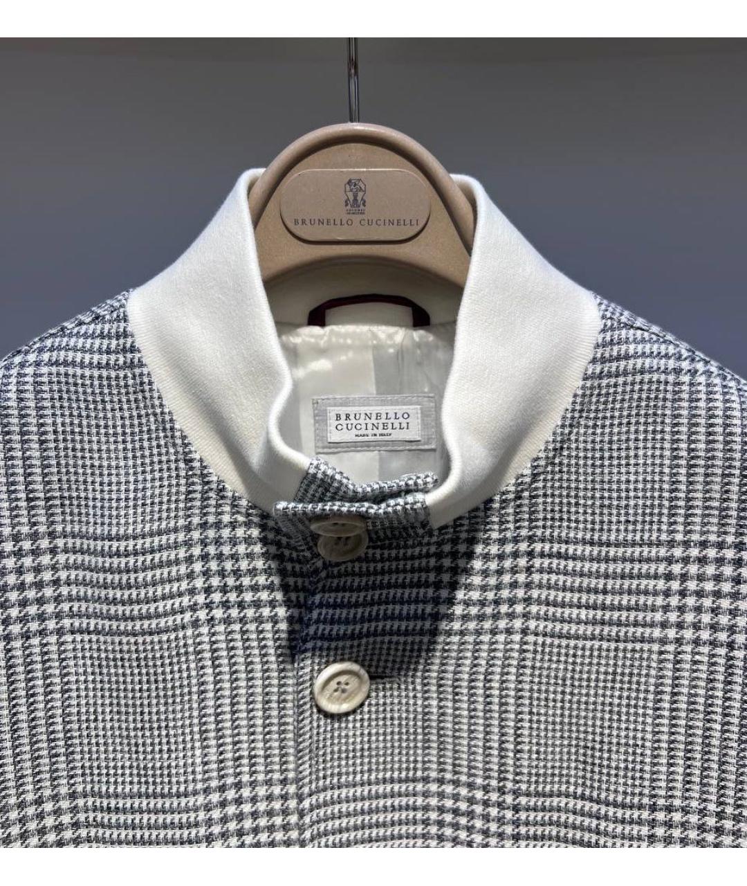 BRUNELLO CUCINELLI Серая шерстяная куртка, фото 4