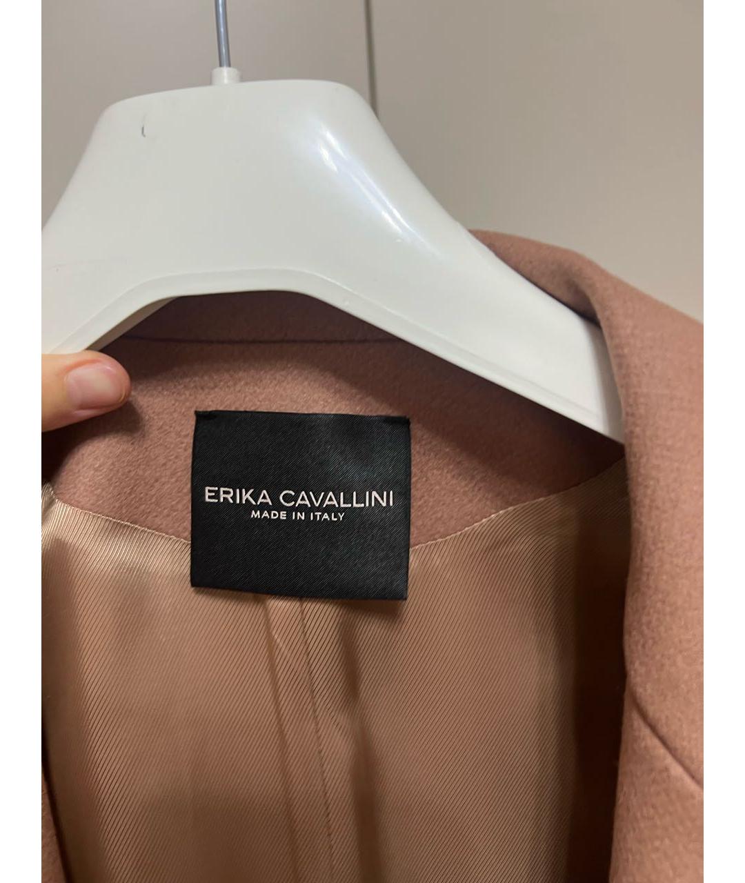 ERIKA CAVALLINI Бежевое шерстяное пальто, фото 3