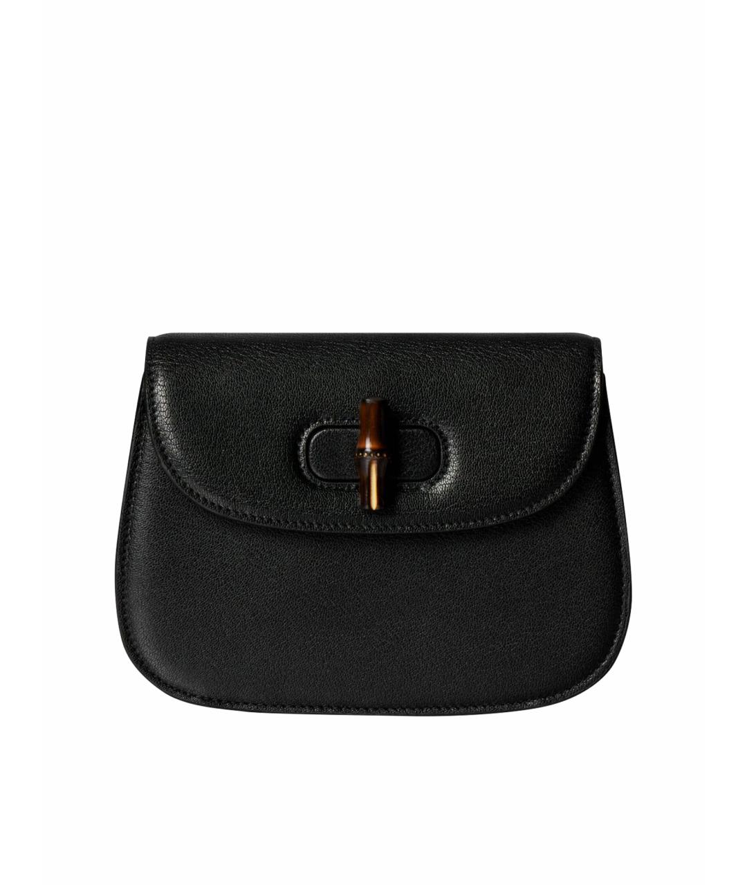 GUCCI Черная кожаная сумка через плечо, фото 1