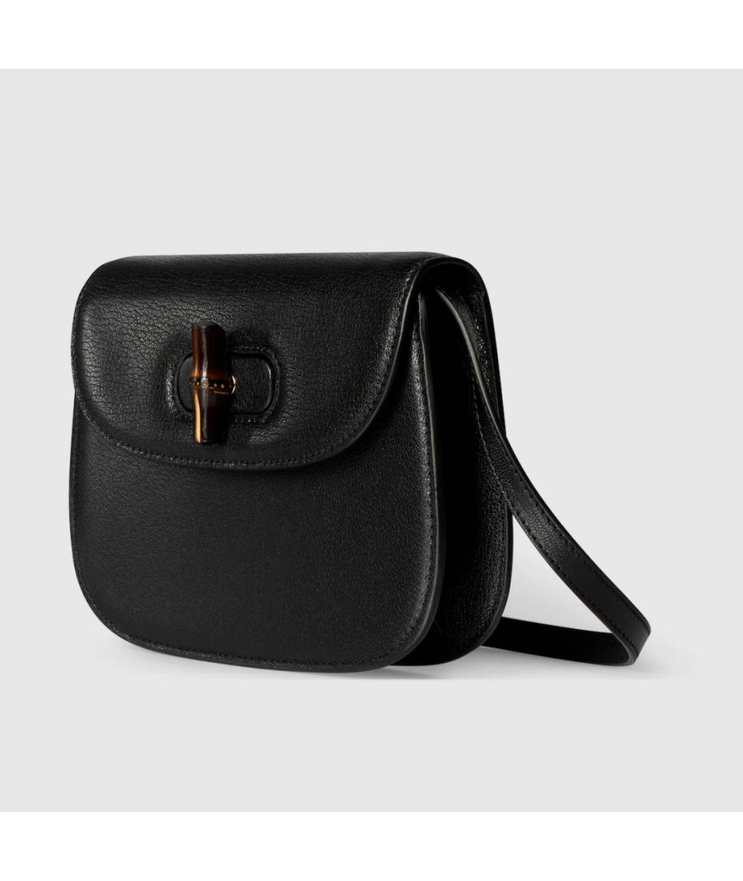GUCCI Черная кожаная сумка через плечо, фото 3