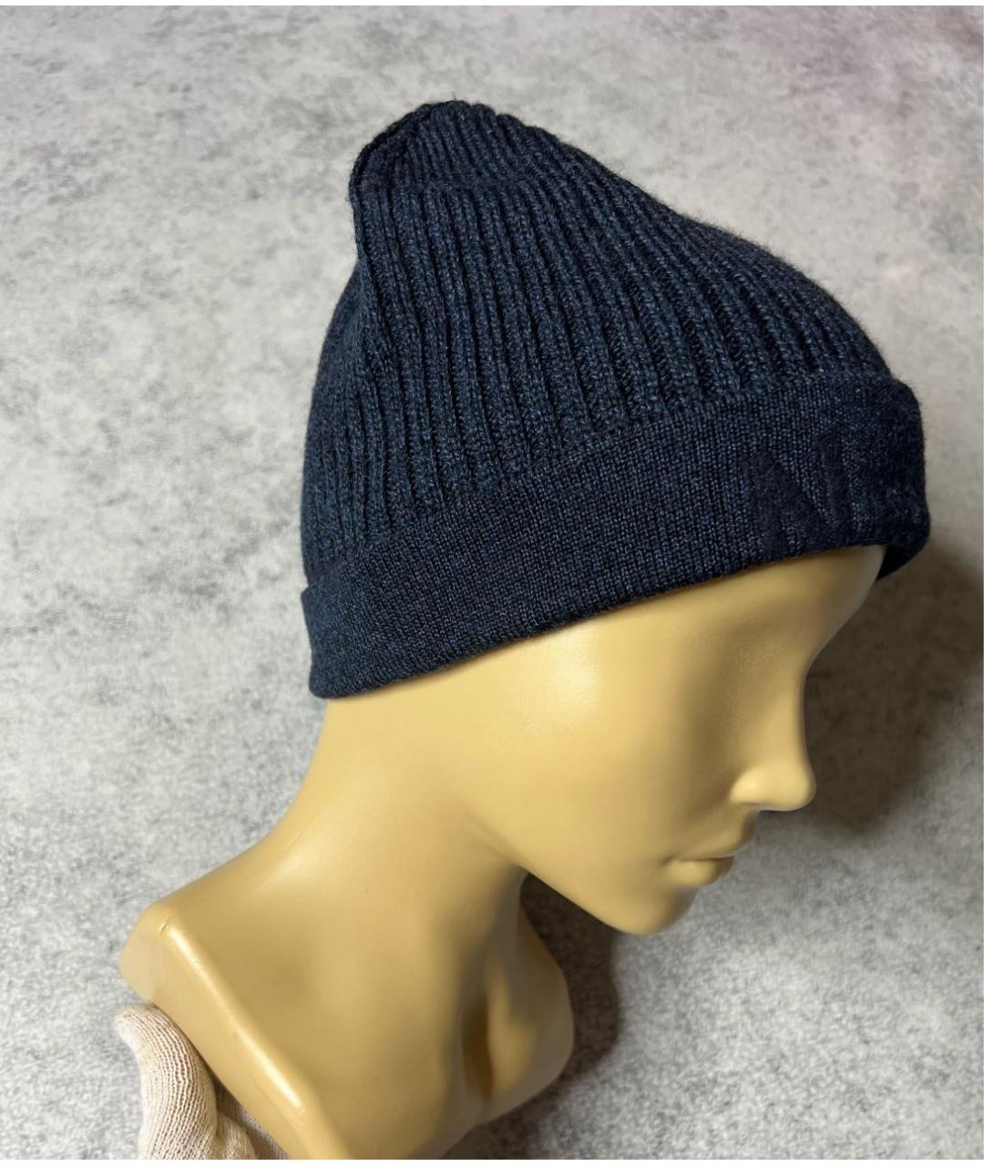 RALPH LAUREN Темно-синяя шерстяная шапка, фото 2