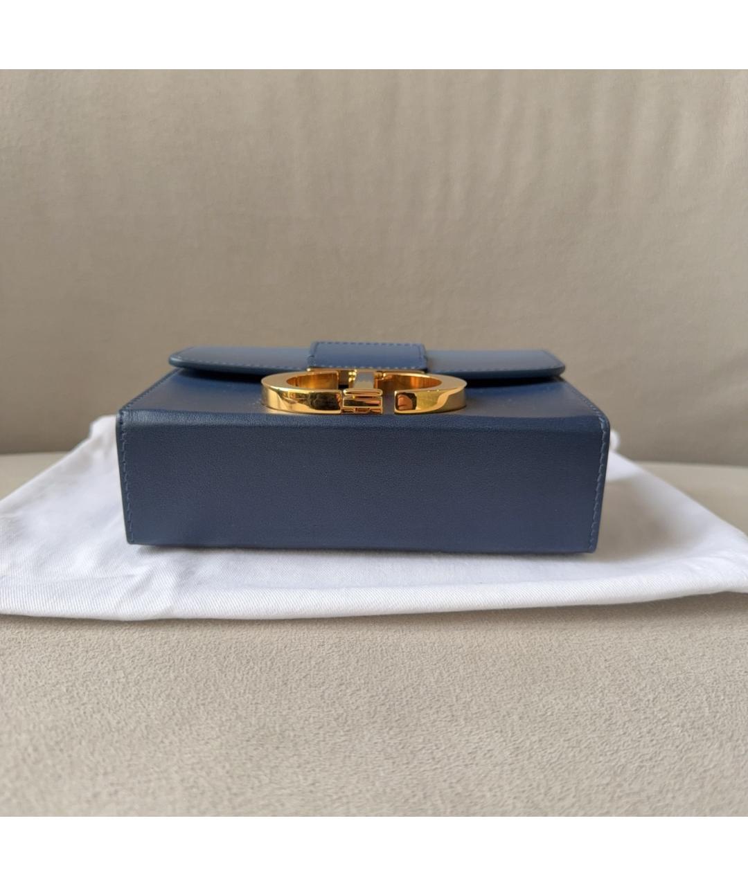 CHRISTIAN DIOR Голубая кожаная сумка через плечо, фото 6