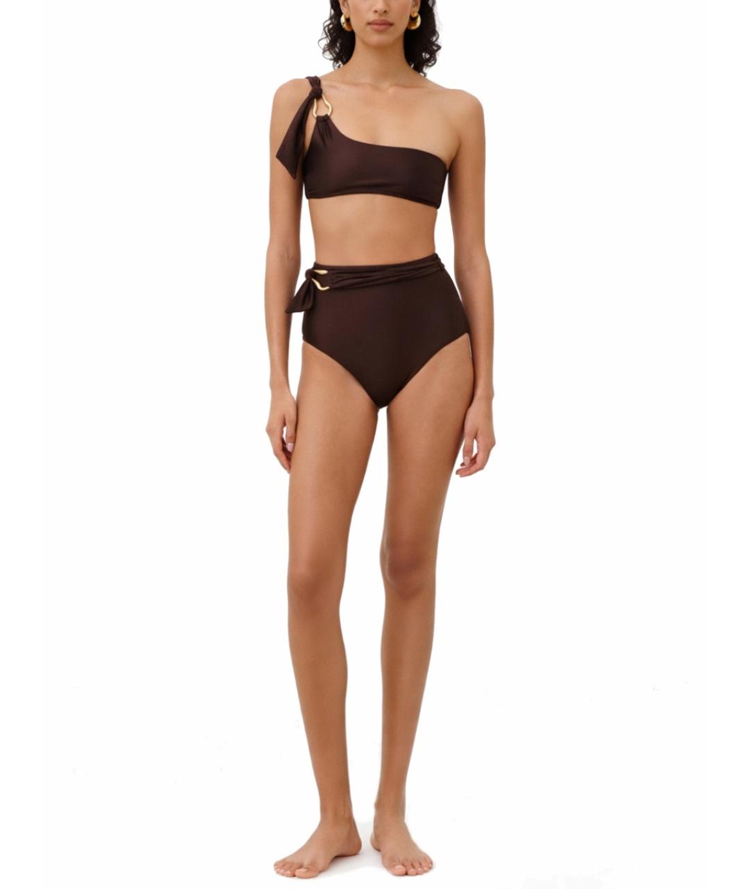 ZIMMERMANN Коричневый полиамидовый купальник, фото 2