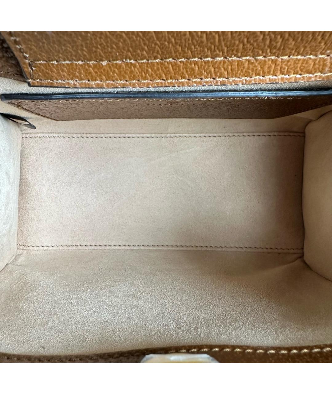 GUCCI Коричневая кожаная сумка через плечо, фото 6