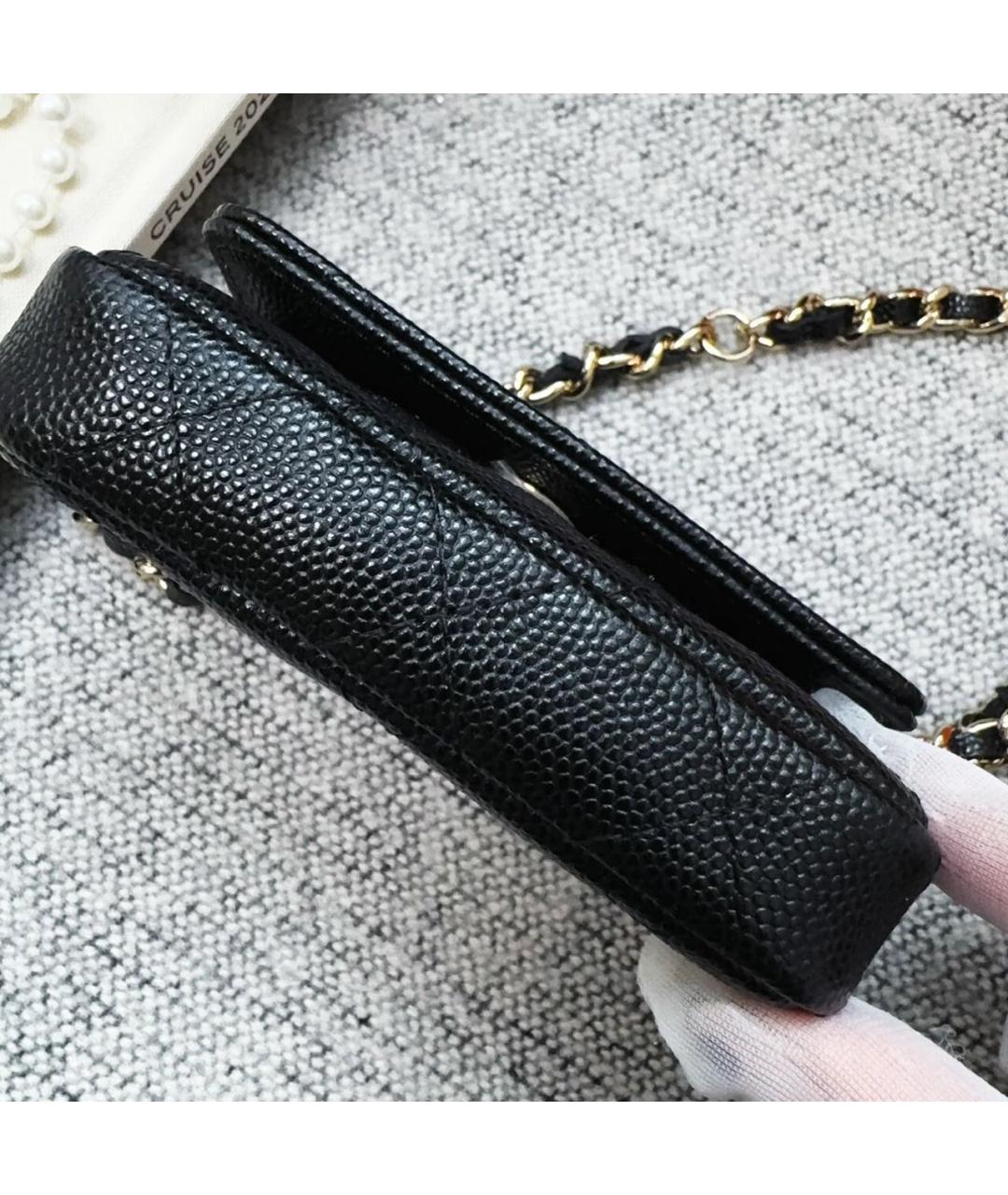 CHANEL Черная кожаная сумка через плечо, фото 5