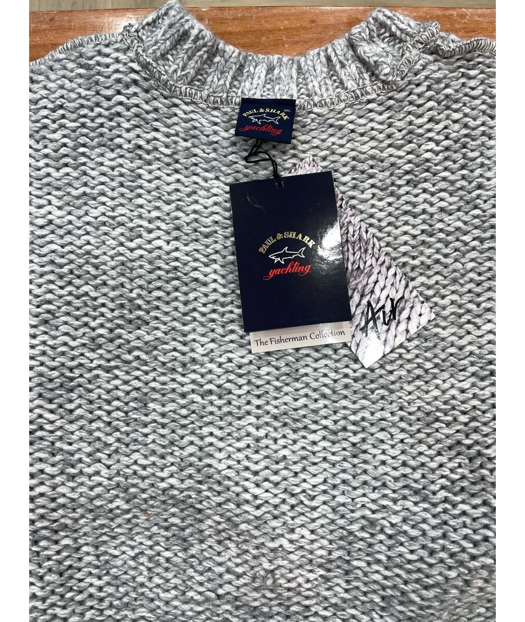 PAUL & SHARK Серый шерстяной джемпер / свитер, фото 3