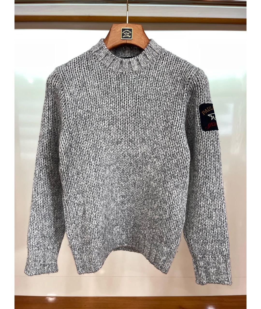 PAUL & SHARK Серый шерстяной джемпер / свитер, фото 7