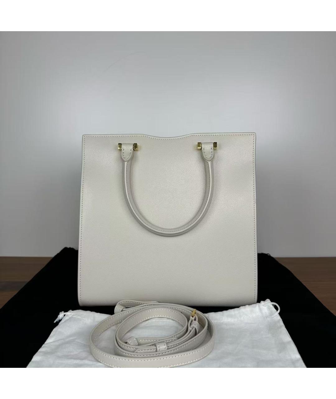 YVES SAINT LAURENT BEAUTY Белая кожаная сумка через плечо, фото 3