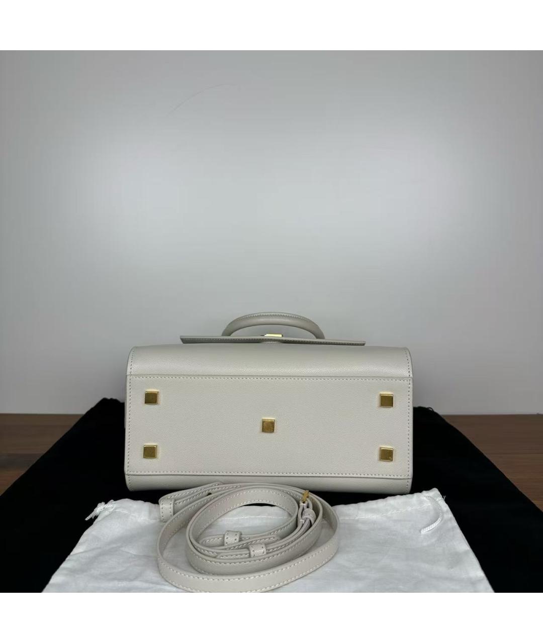 YVES SAINT LAURENT BEAUTY Белая кожаная сумка через плечо, фото 5