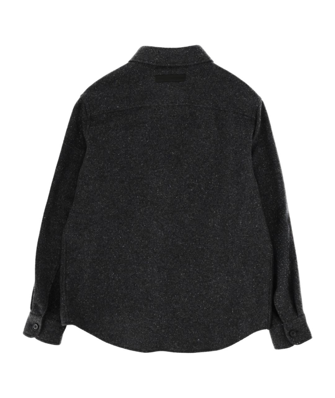 ZEGNA Серая кашемировая кэжуал рубашка, фото 2