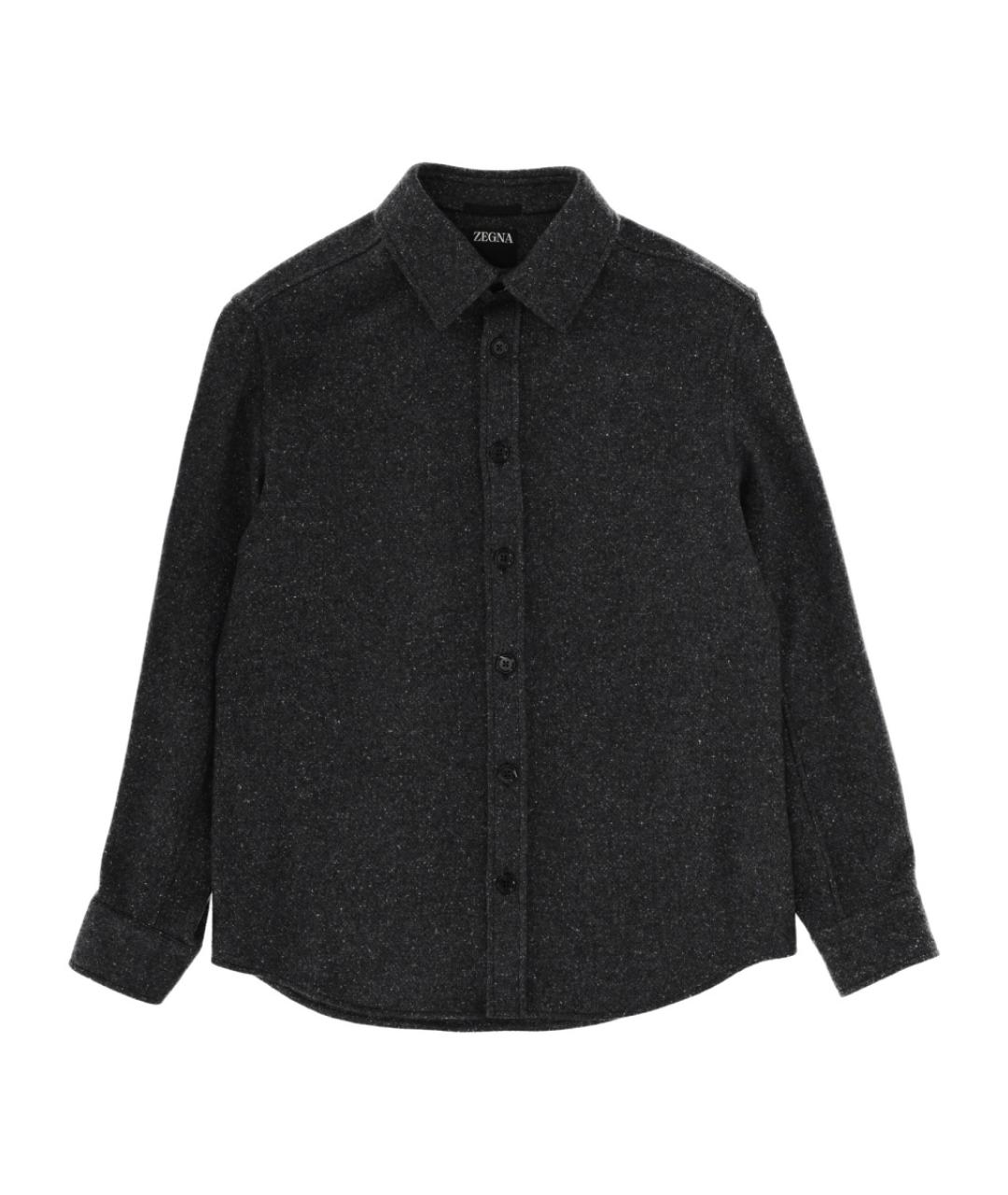 ZEGNA Серая кашемировая кэжуал рубашка, фото 1