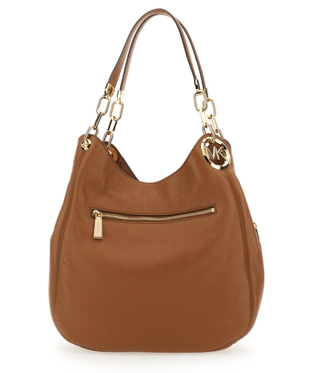 MICHAEL KORS Коричневая кожаная сумка через плечо, фото 2