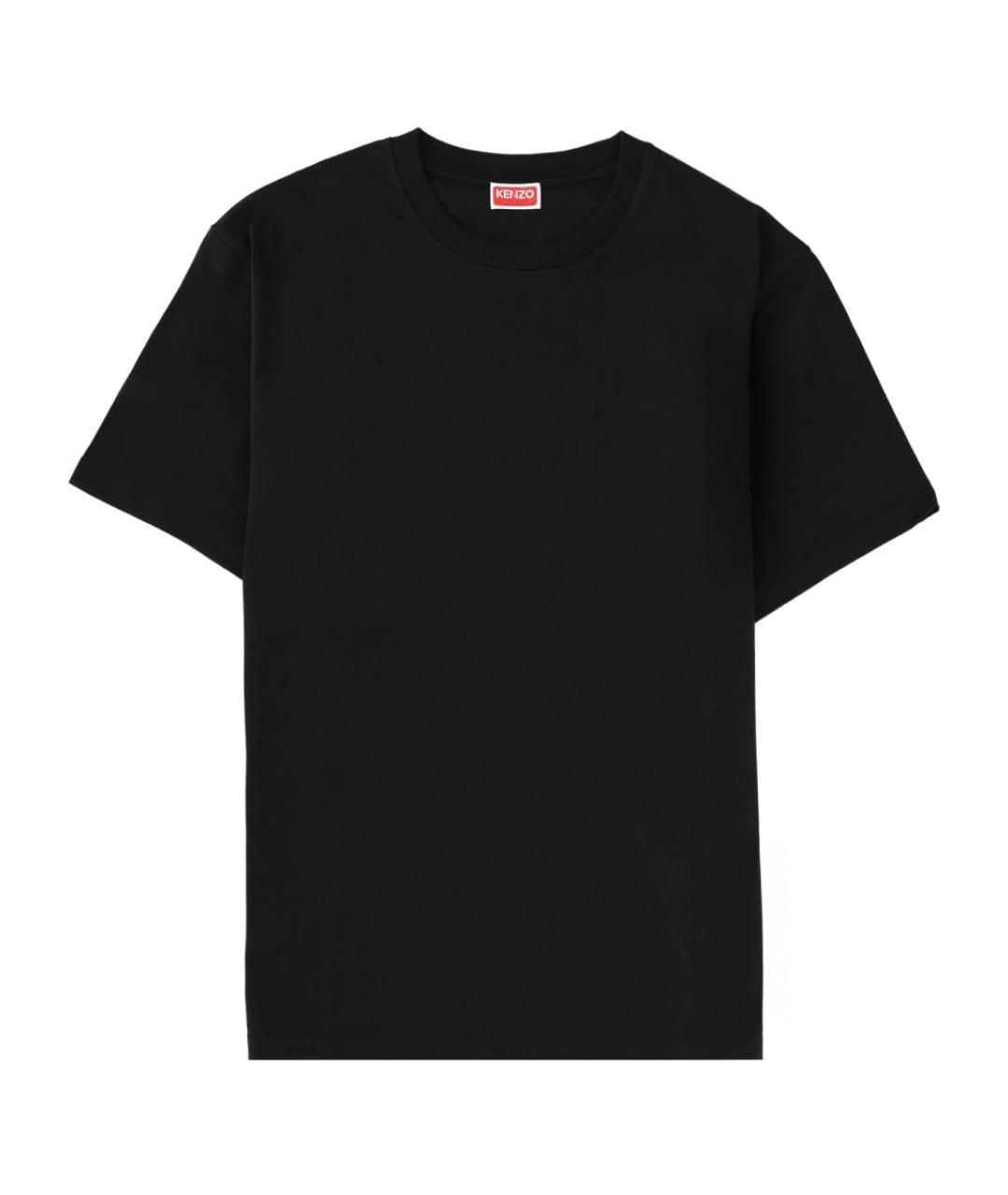 KENZO Черная хлопковая футболка, фото 1