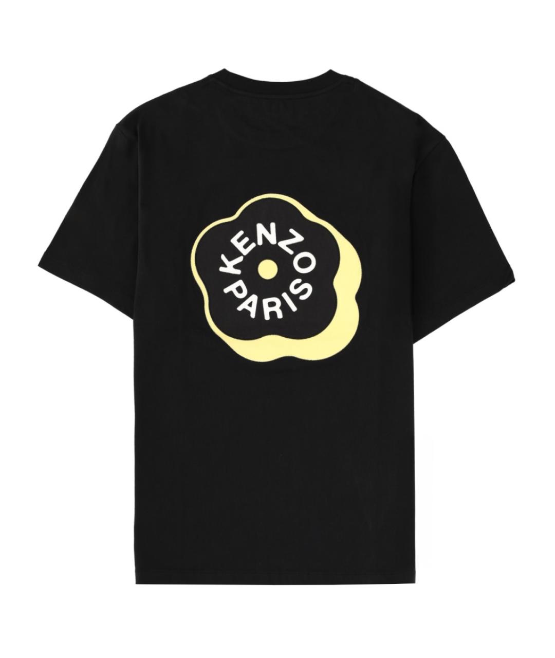 KENZO Черная хлопковая футболка, фото 2