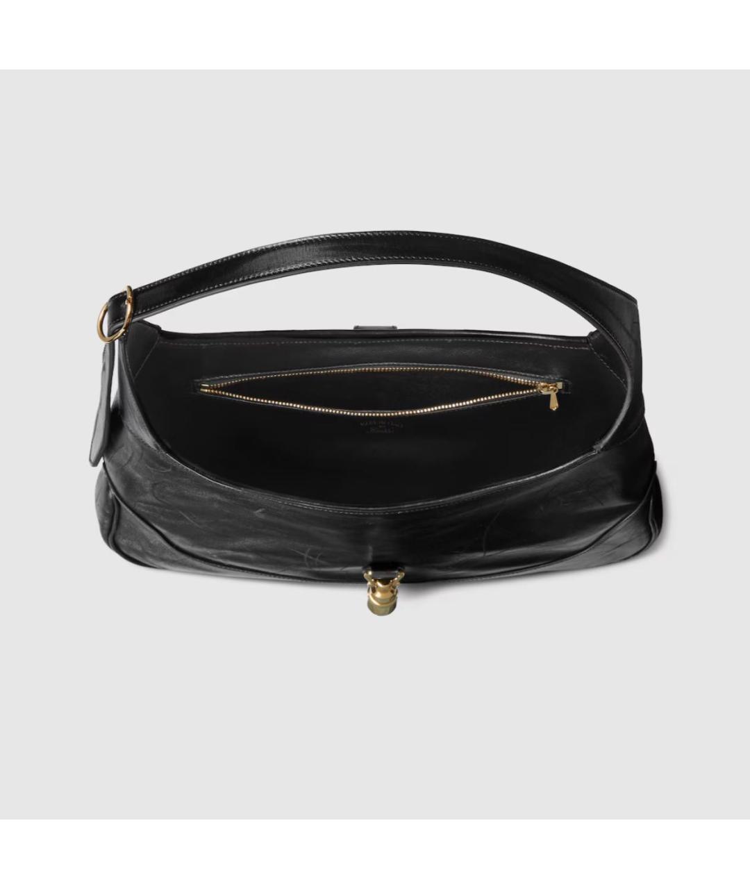 GUCCI Черная кожаная сумка тоут, фото 4