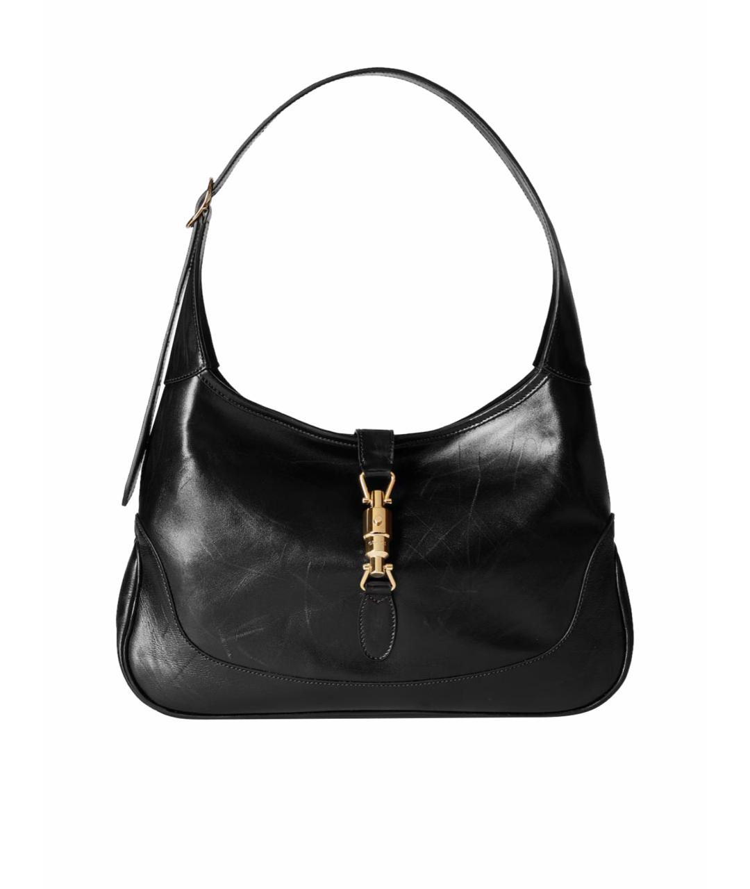 GUCCI Черная кожаная сумка тоут, фото 1