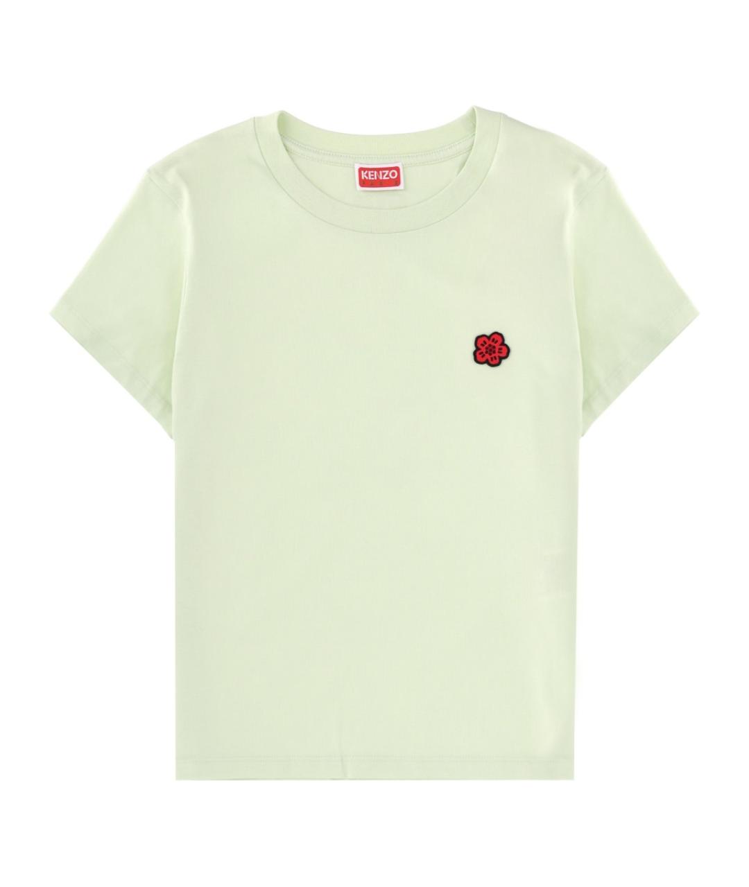 KENZO Зеленая хлопковая футболка, фото 1