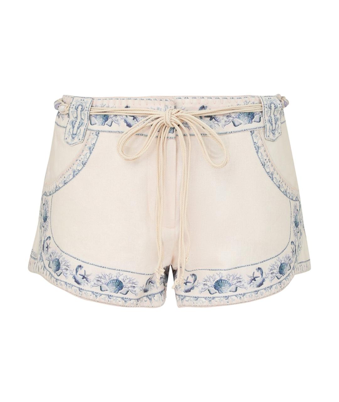 ZIMMERMANN Мульти льняные шорты, фото 1