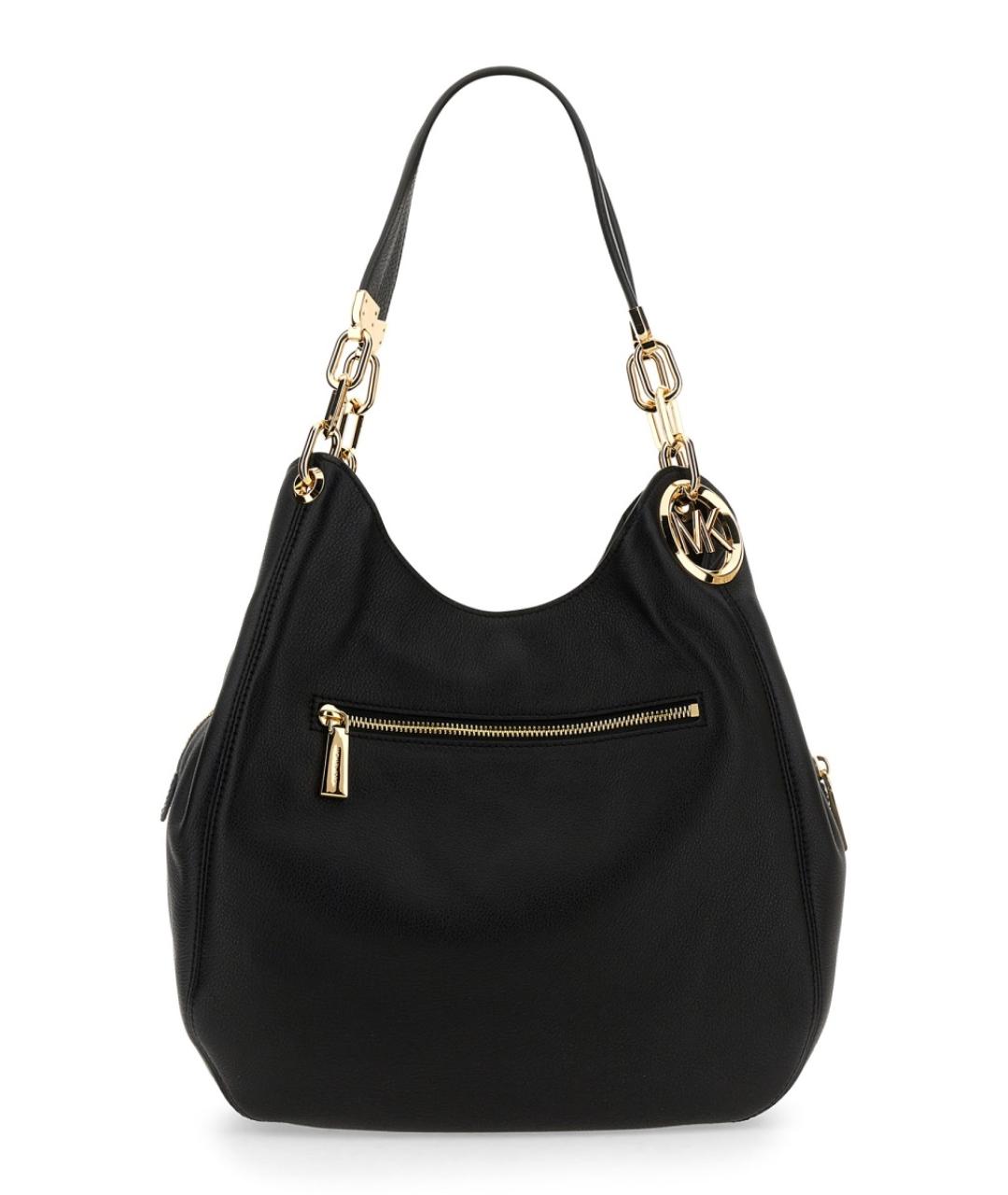 MICHAEL KORS Черная кожаная сумка через плечо, фото 3