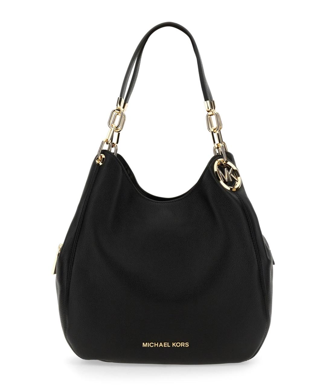 MICHAEL KORS Черная кожаная сумка через плечо, фото 1