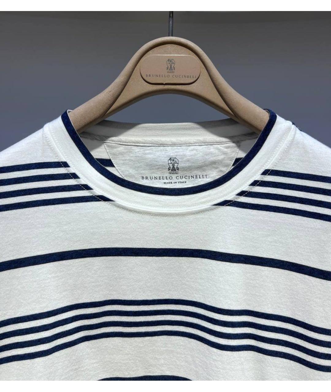 BRUNELLO CUCINELLI Белая хлопковая футболка, фото 3
