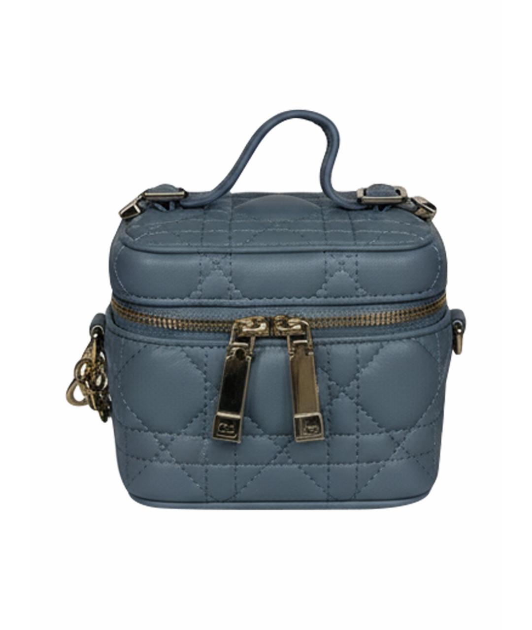 CHRISTIAN DIOR Голубая кожаная сумка через плечо, фото 1