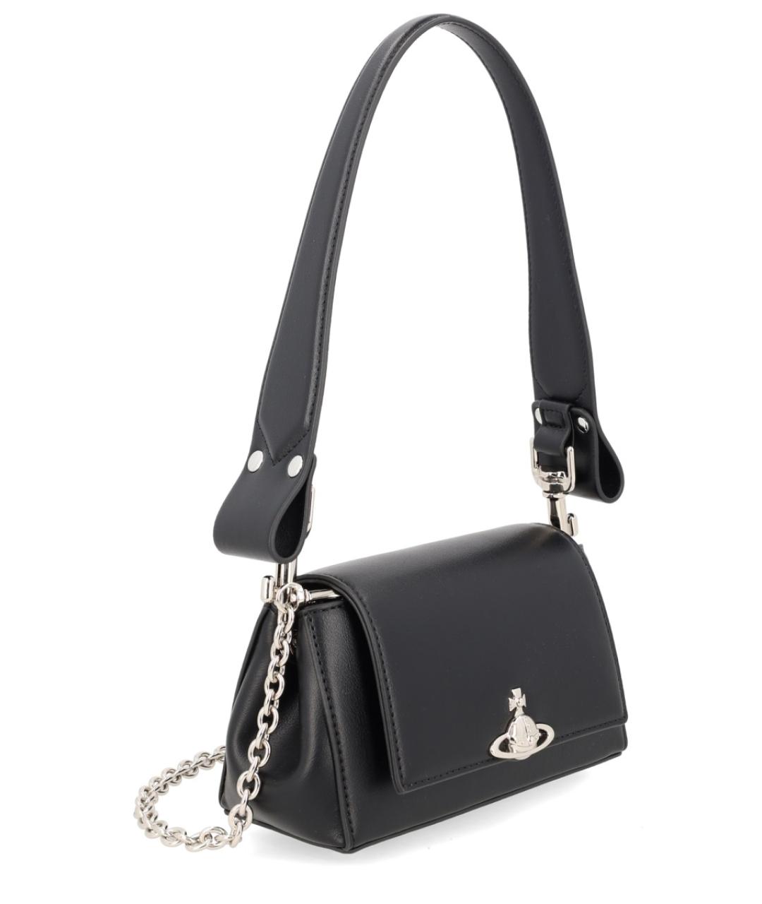 VIVIENNE WESTWOOD Черная синтетическая сумка через плечо, фото 2