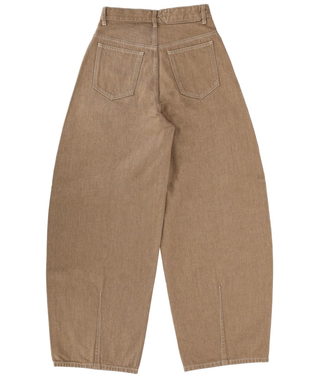 JACQUEMUS Бежевые хлопковые прямые джинсы, фото 2