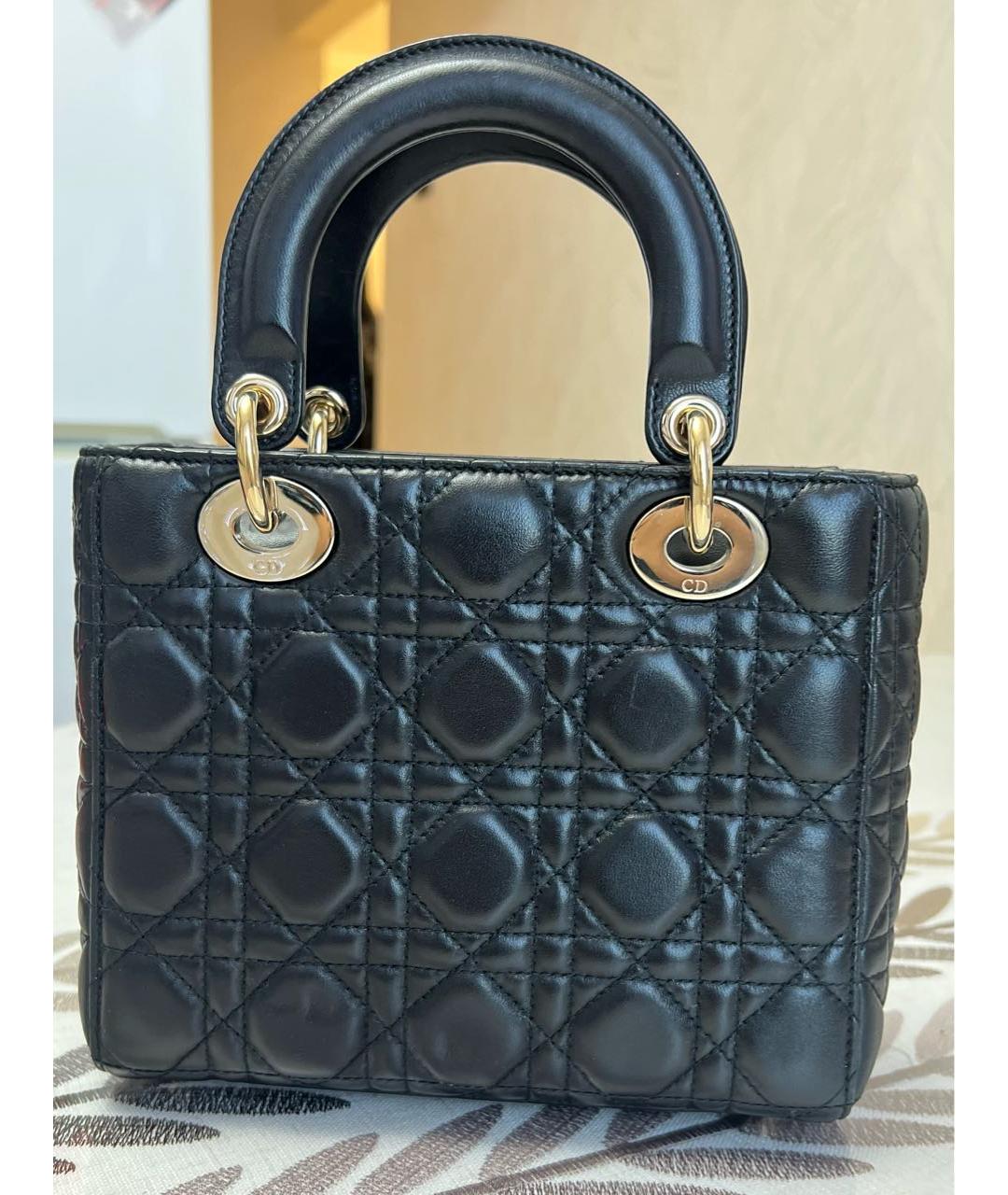 DIOR BEAUTY Черная кожаная сумка тоут, фото 3