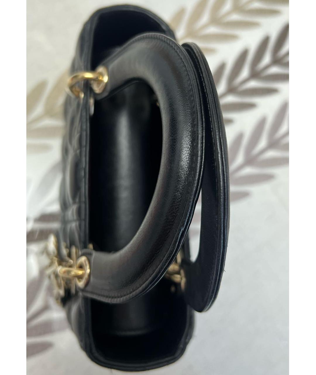 DIOR BEAUTY Черная кожаная сумка тоут, фото 6