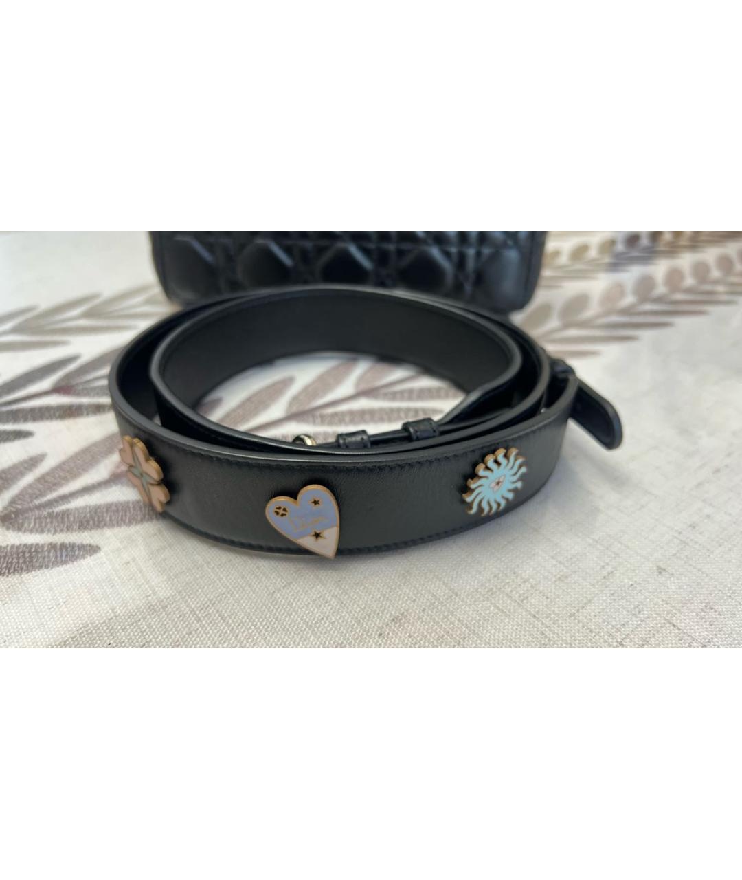 DIOR BEAUTY Черная кожаная сумка тоут, фото 8