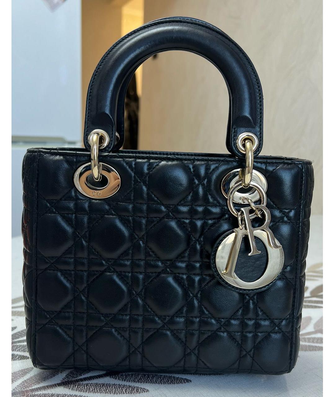 DIOR BEAUTY Черная кожаная сумка тоут, фото 9