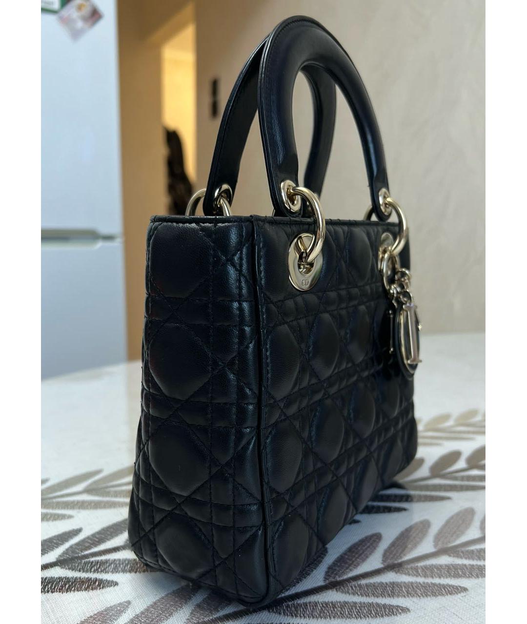 DIOR BEAUTY Черная кожаная сумка тоут, фото 2