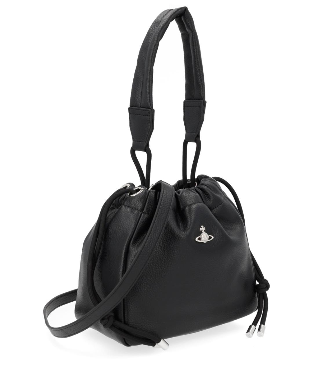 VIVIENNE WESTWOOD Черная сумка через плечо из искусственной кожи, фото 2