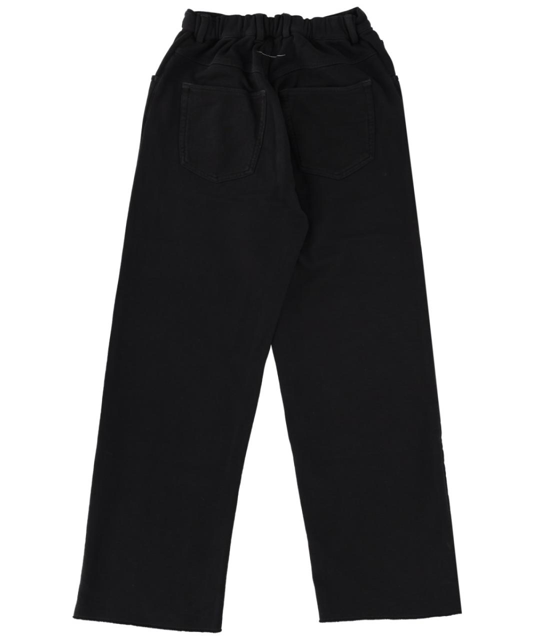 MM6 MAISON MARGIELA Черные хлопковые прямые брюки, фото 2