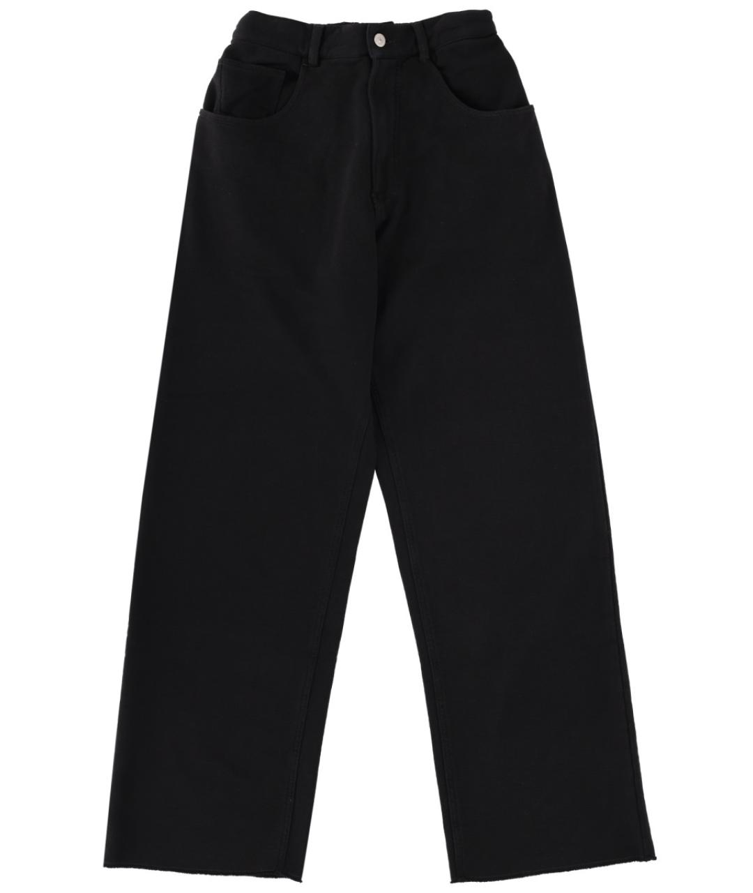 MM6 MAISON MARGIELA Черные хлопковые прямые брюки, фото 1