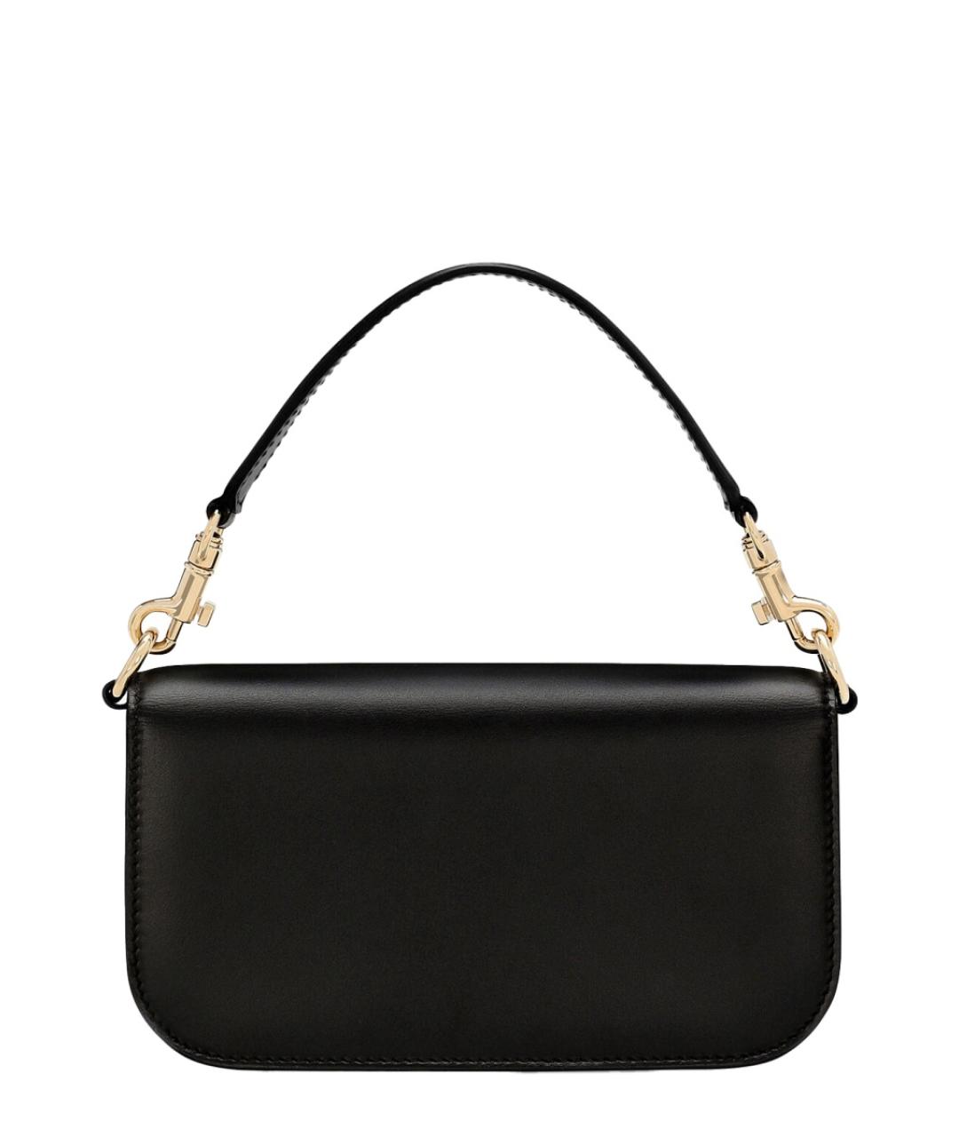 DOLCE&GABBANA Черная кожаная сумка с короткими ручками, фото 4