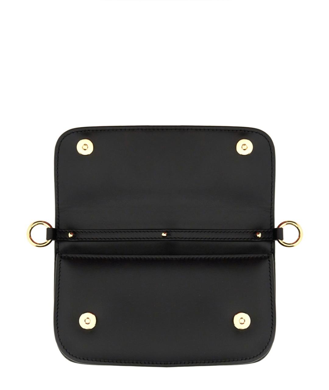 DOLCE&GABBANA Черная кожаная сумка с короткими ручками, фото 3