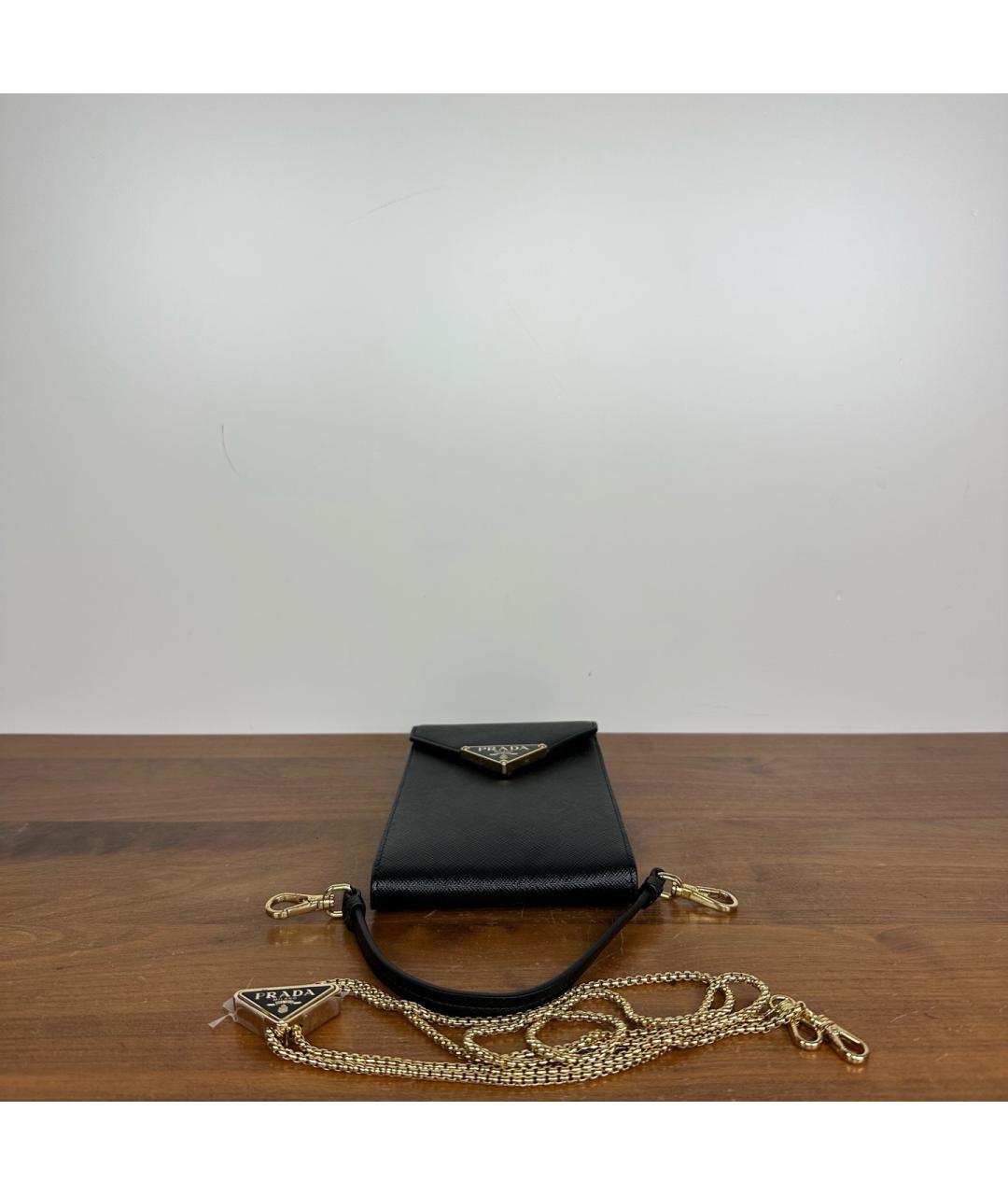 PRADA Черная кожаная сумка через плечо, фото 5