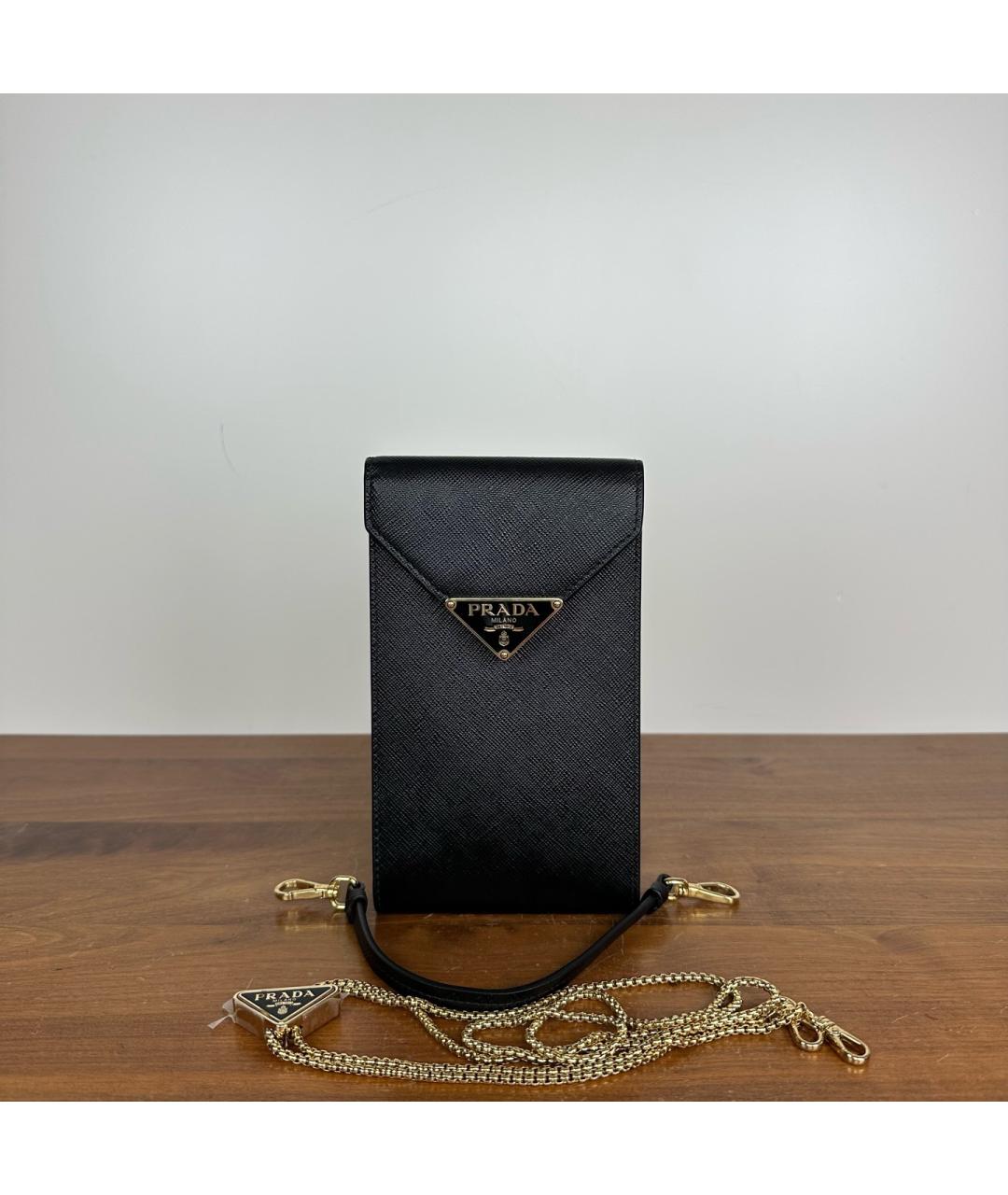 PRADA Черная кожаная сумка через плечо, фото 2