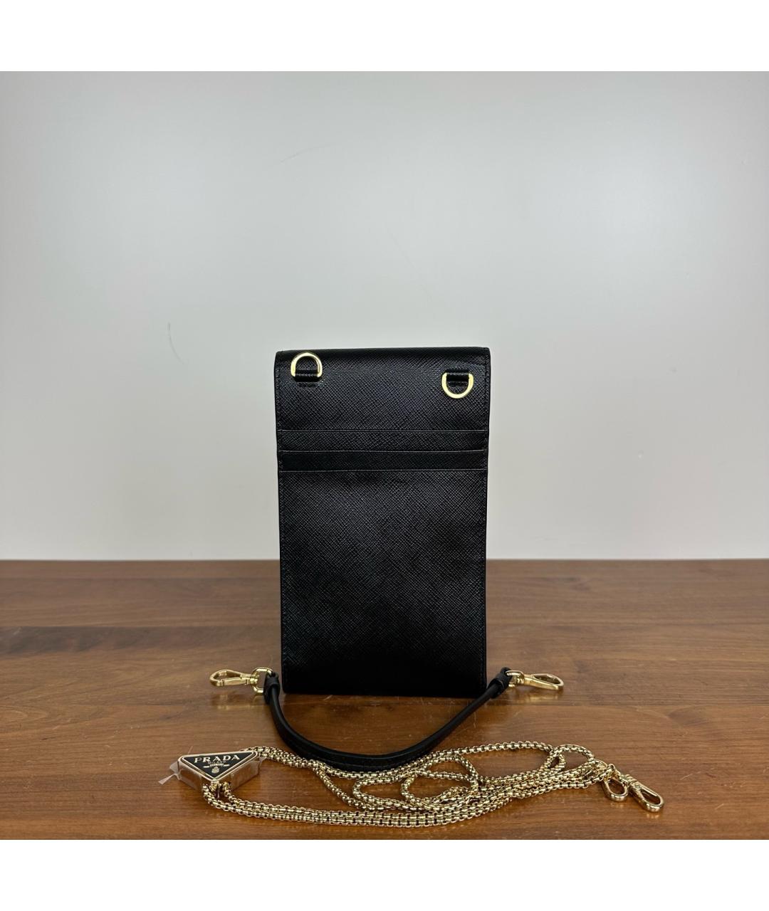 PRADA Черная кожаная сумка через плечо, фото 3