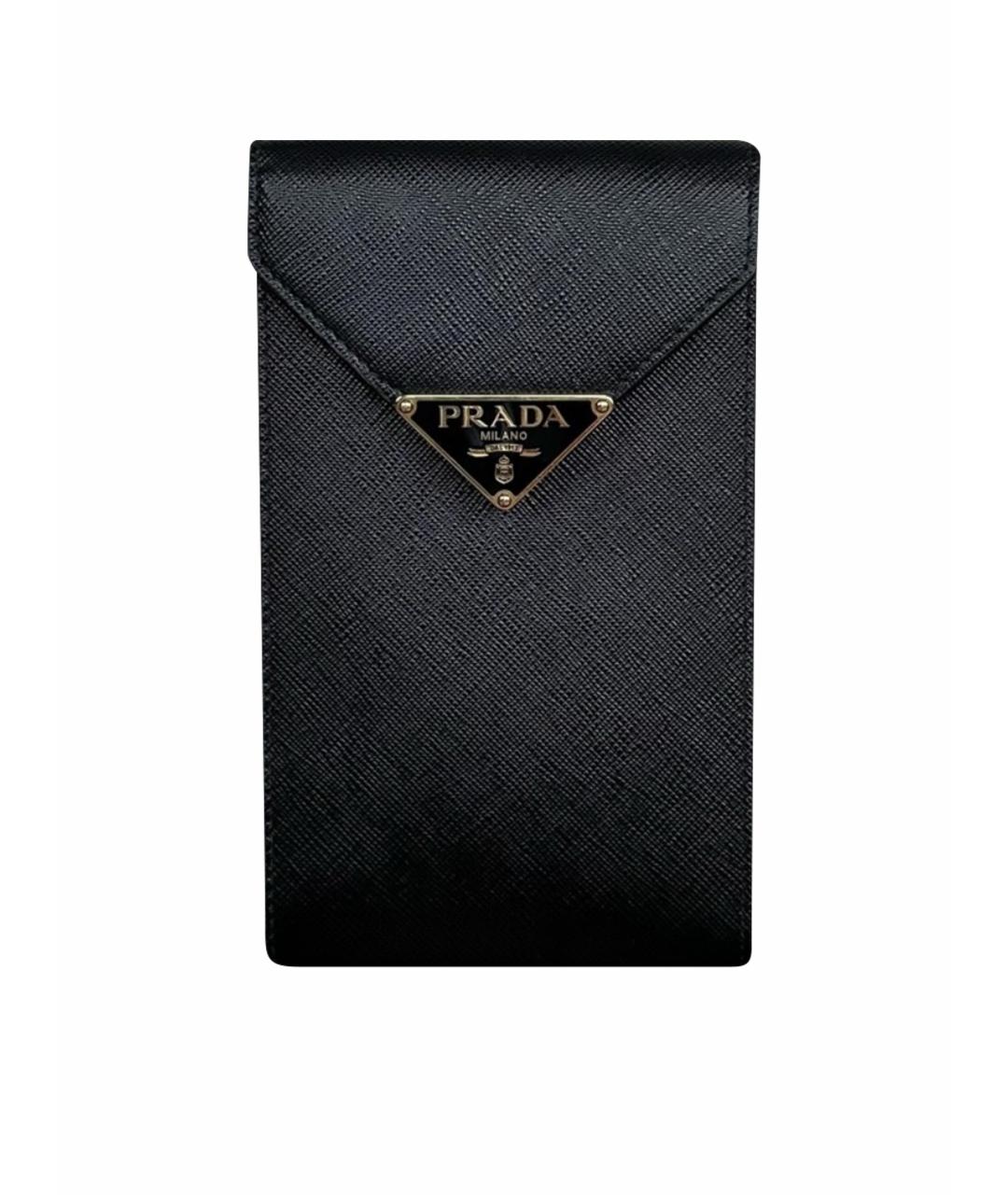 PRADA Черная кожаная сумка через плечо, фото 1