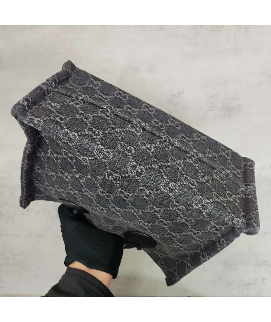 GUCCI Черная деним сумка через плечо, фото 4