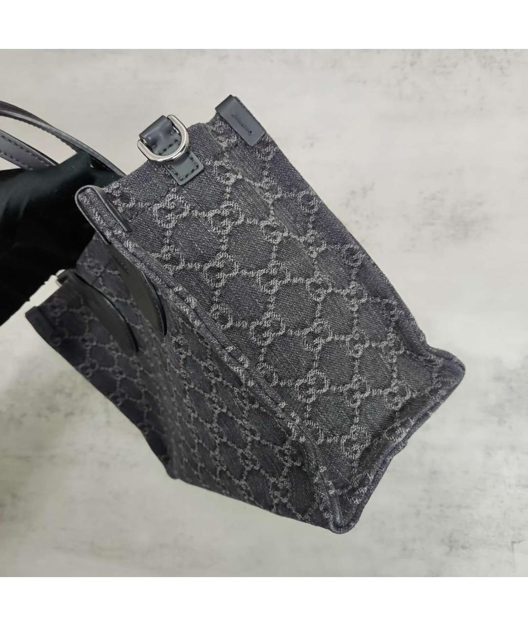 GUCCI Черная деним сумка через плечо, фото 5