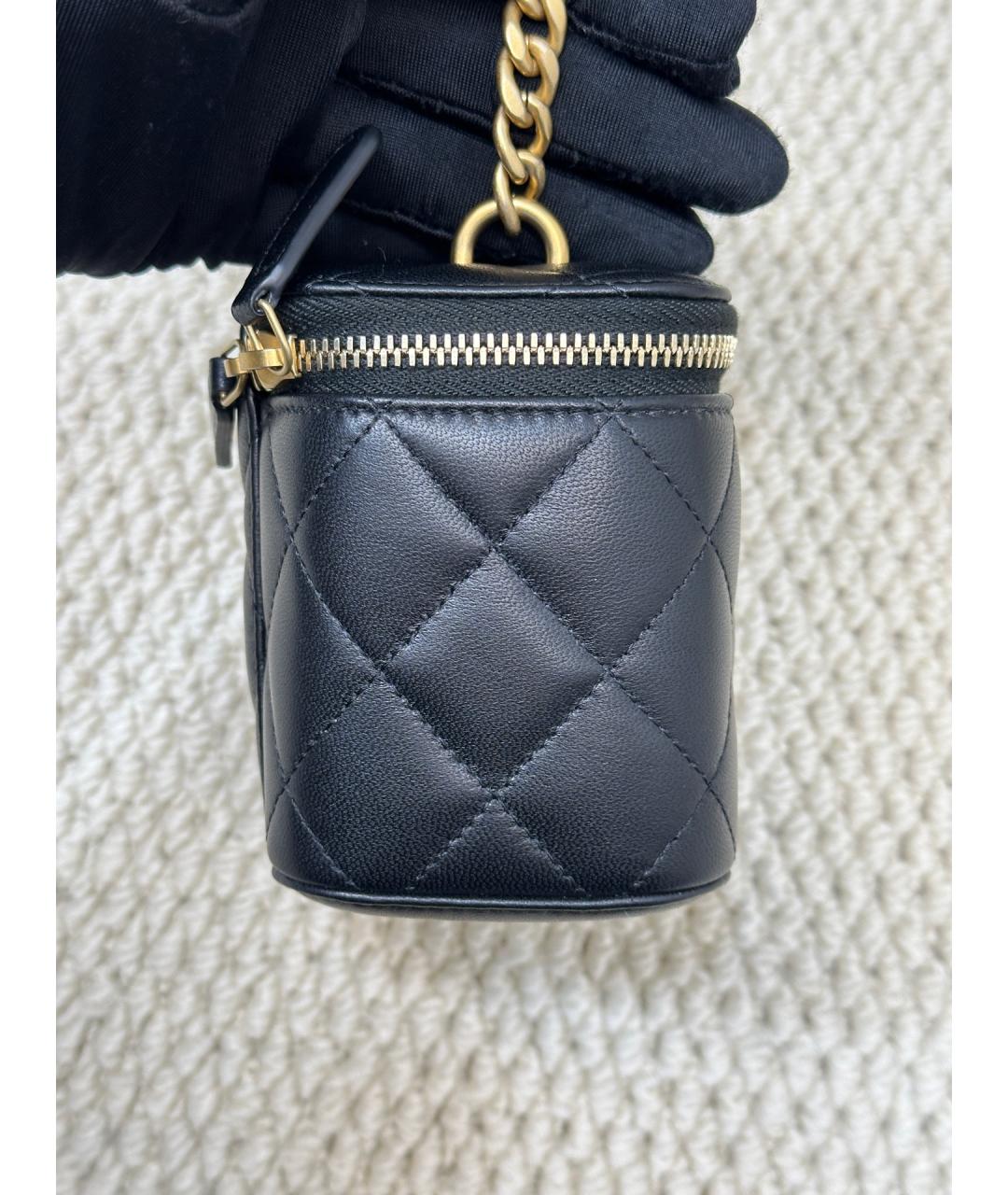 CHANEL Черная кожаная сумка через плечо, фото 5